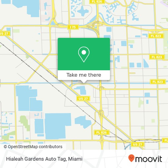 Hialeah Gardens Auto Tag map