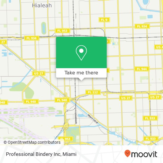 Professional Bindery Inc map