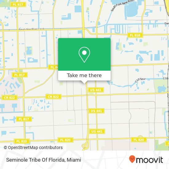 Seminole Tribe Of Florida map
