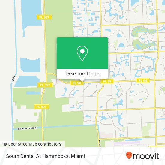 South Dental At Hammocks map