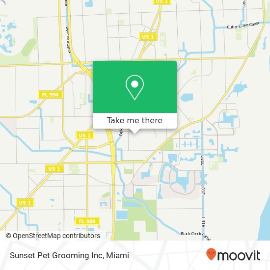 Sunset Pet Grooming Inc map