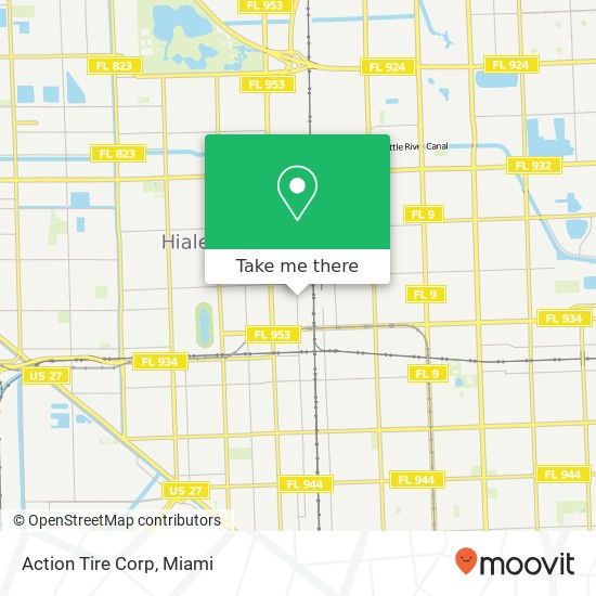 Action Tire Corp map