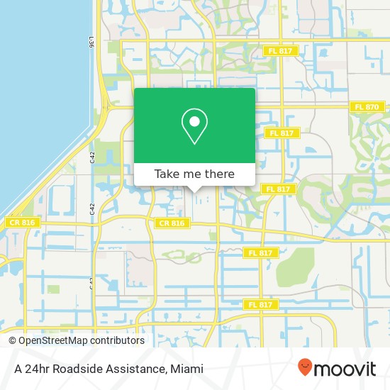 A 24hr Roadside Assistance map