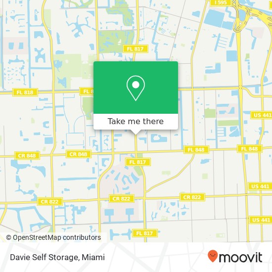 Davie Self Storage map