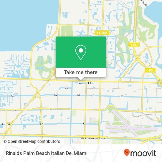 Mapa de Rinalds Palm Beach Italian De