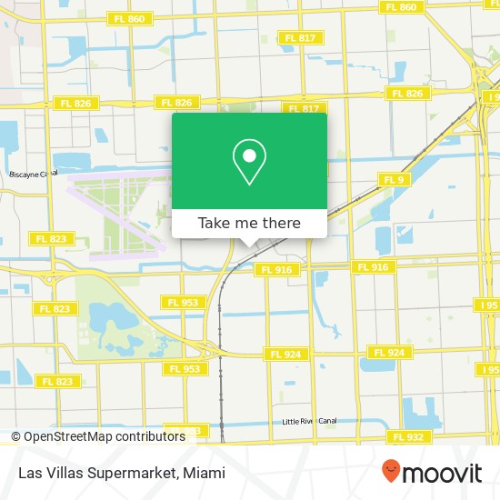 Las Villas Supermarket map