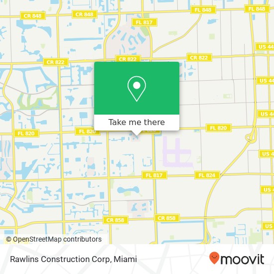 Rawlins Construction Corp map