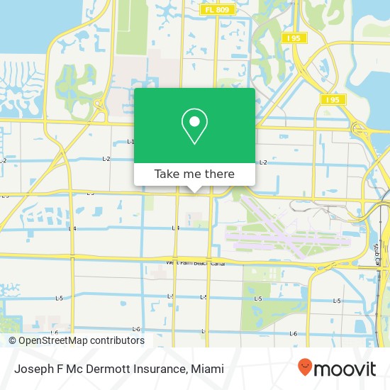 Mapa de Joseph F Mc Dermott Insurance