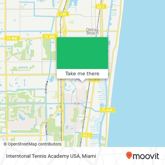 Interntonal Tennis Academy USA map