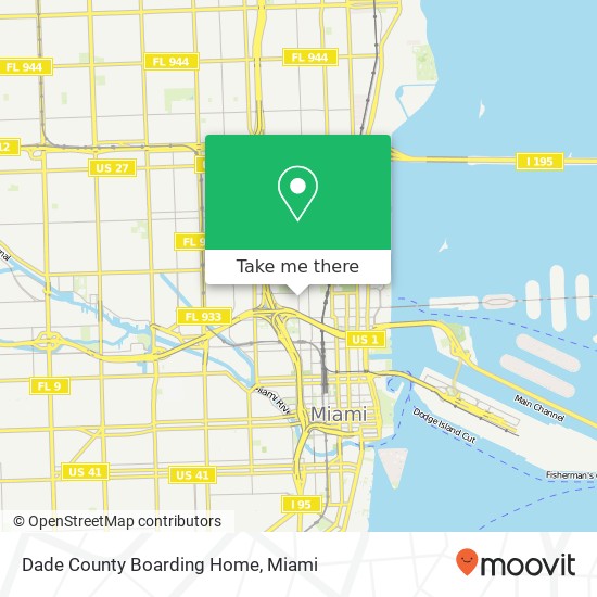 Dade County Boarding Home map