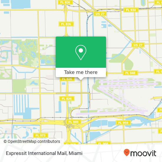 Mapa de Expressit International Mail