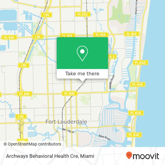Mapa de Archways Behavioral Health Cre