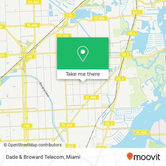 Mapa de Dade & Broward Telecom