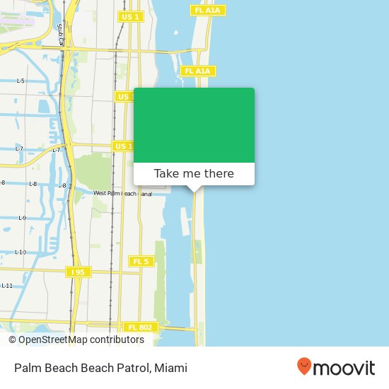 Mapa de Palm Beach Beach Patrol