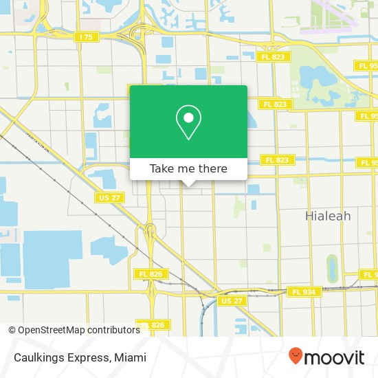 Caulkings Express map