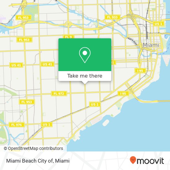 Miami Beach City of map