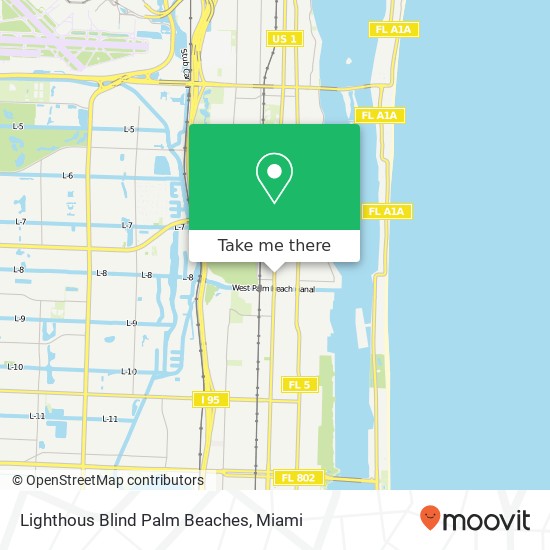 Lighthous Blind Palm Beaches map