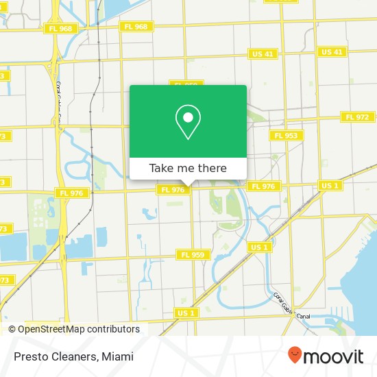 Presto Cleaners map