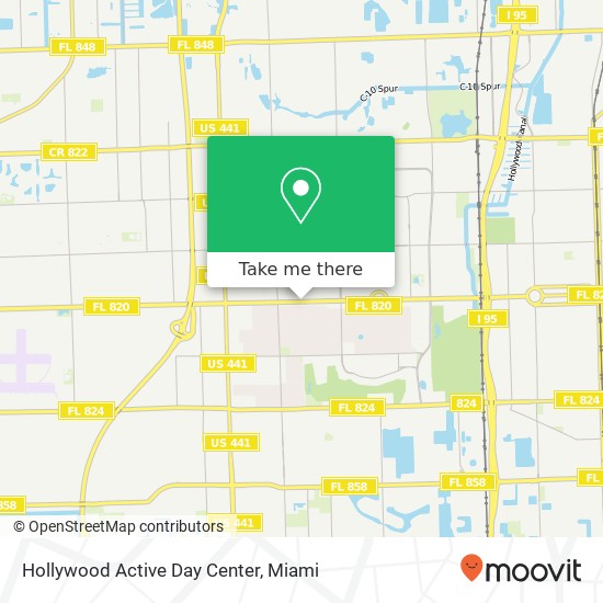 Hollywood Active Day Center map