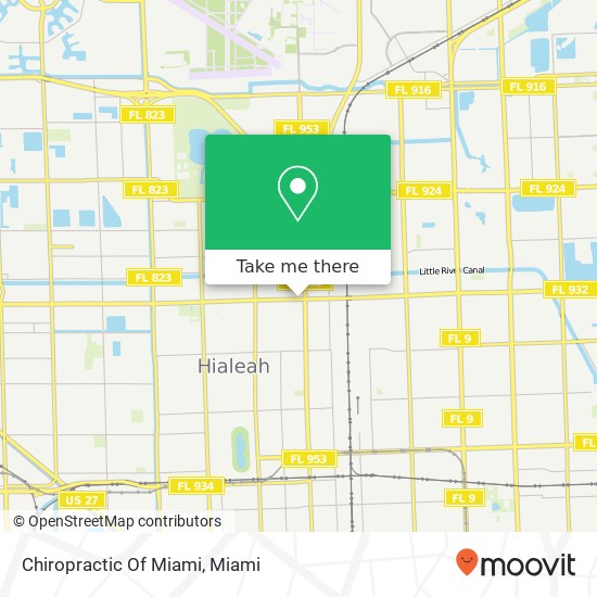 Chiropractic Of Miami map