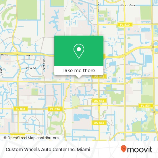 Custom Wheels Auto Center Inc map