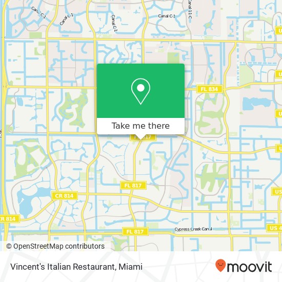 Mapa de Vincent's Italian Restaurant