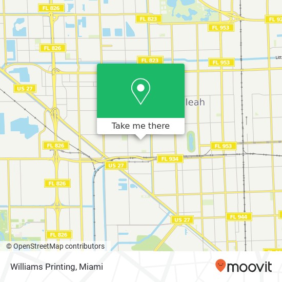 Williams Printing map