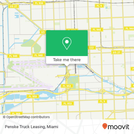 Mapa de Penske Truck Leasing