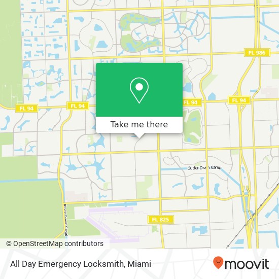 All Day Emergency Locksmith map