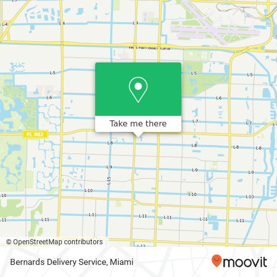 Mapa de Bernards Delivery Service