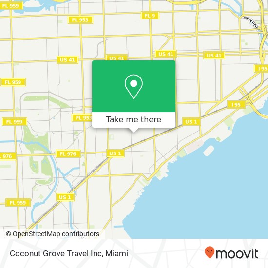 Mapa de Coconut Grove Travel Inc