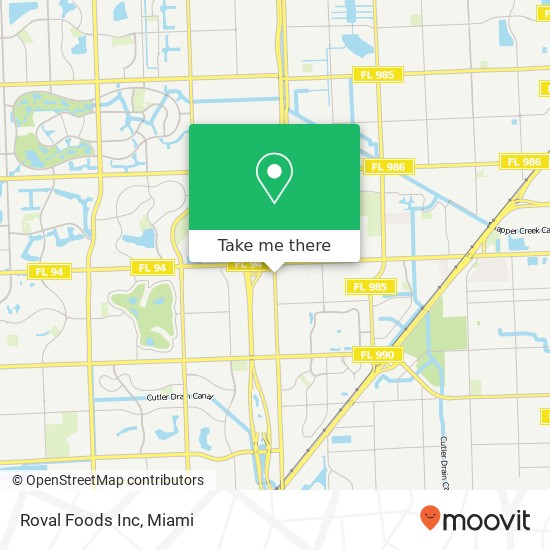 Roval Foods Inc map