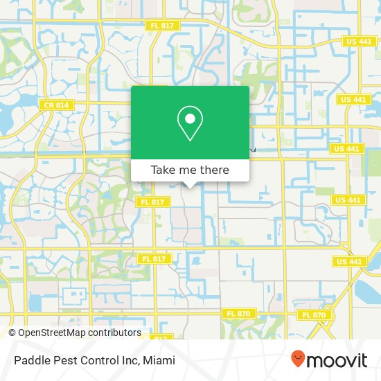 Mapa de Paddle Pest Control Inc