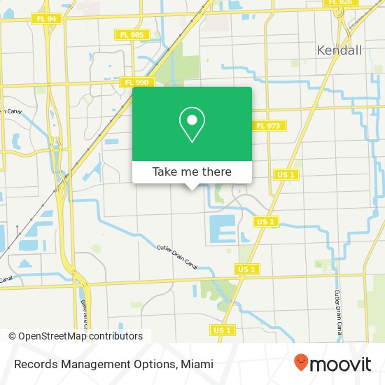 Records Management Options map