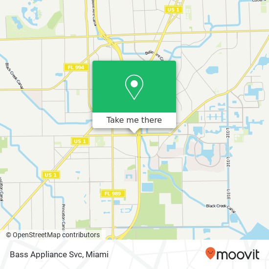 Bass Appliance Svc map