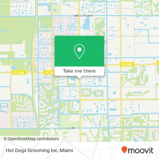 Mapa de Hot Dogs Grooming Inc