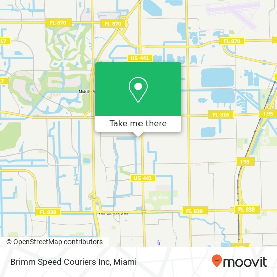 Mapa de Brimm Speed Couriers Inc