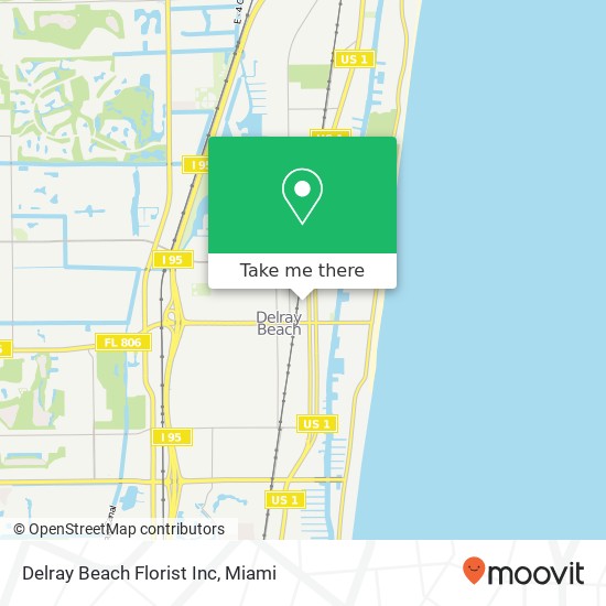 Delray Beach Florist Inc map
