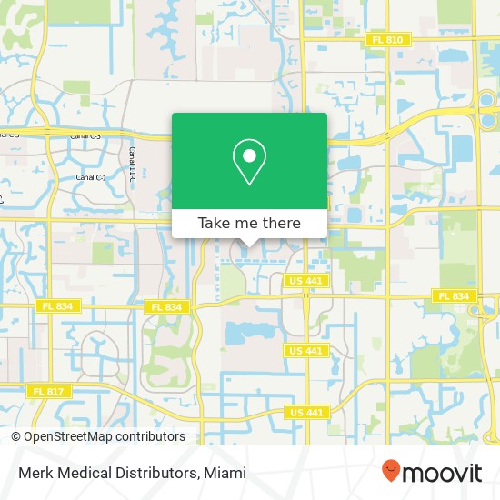 Merk Medical Distributors map