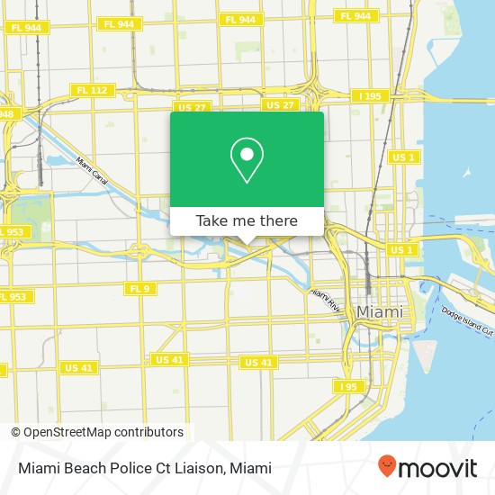 Mapa de Miami Beach Police Ct Liaison