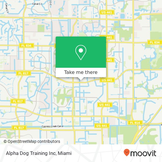 Mapa de Alpha Dog Training Inc