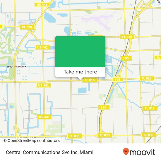 Central Communications Svc Inc map