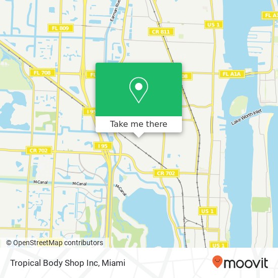 Tropical Body Shop Inc map