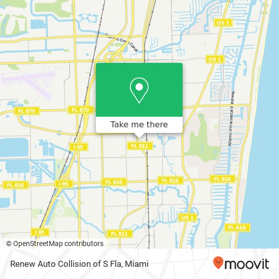 Mapa de Renew Auto Collision of S Fla