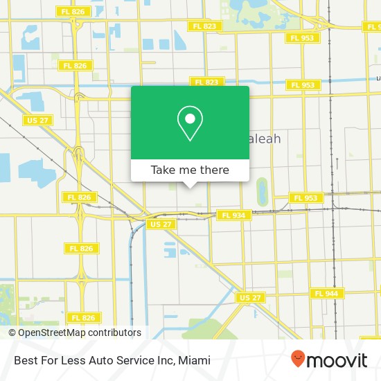 Best For Less Auto Service Inc map