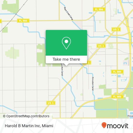 Harold B Martin Inc map