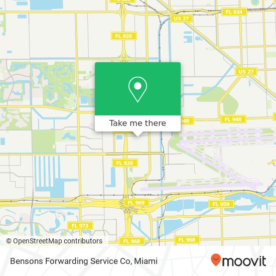 Mapa de Bensons Forwarding Service Co