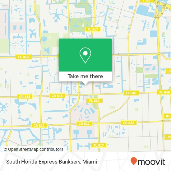 South Florida Express Bankserv map