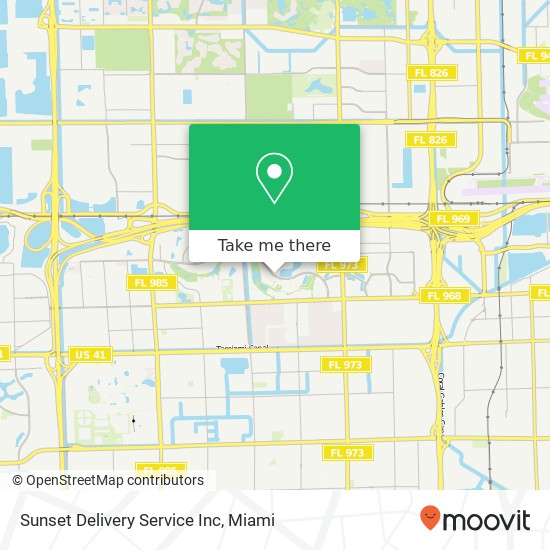 Sunset Delivery Service Inc map