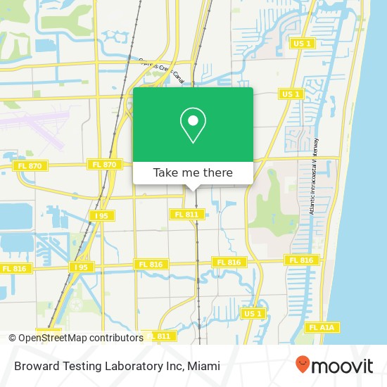 Mapa de Broward Testing Laboratory Inc